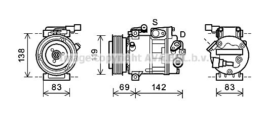 AVA QUALITY COOLING Kompresors, Gaisa kond. sistēma HYK281